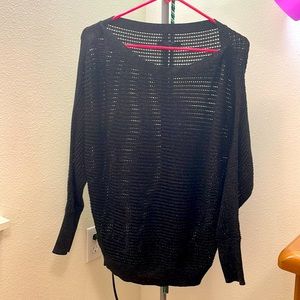 ALLSAINTS Black Metallic Mesh Sweater - Size XS - Excellent Condition!!